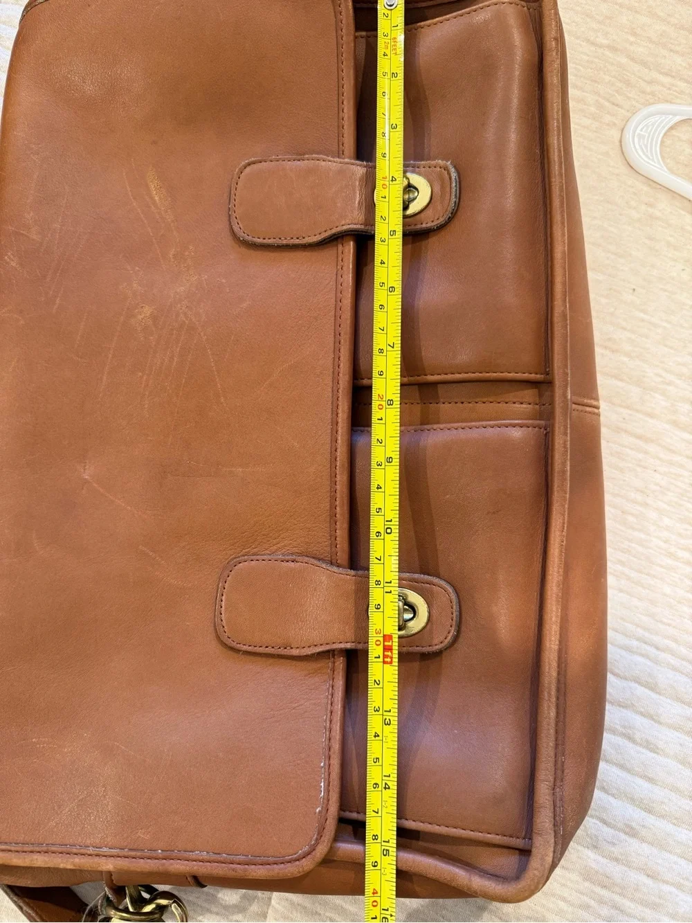 vintage Coach Prescott briefcase in British tan leather 5275